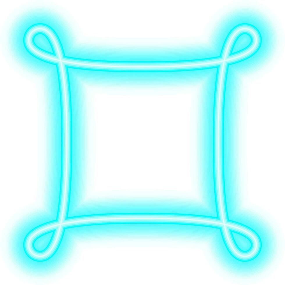 blue neon knot corner border vector