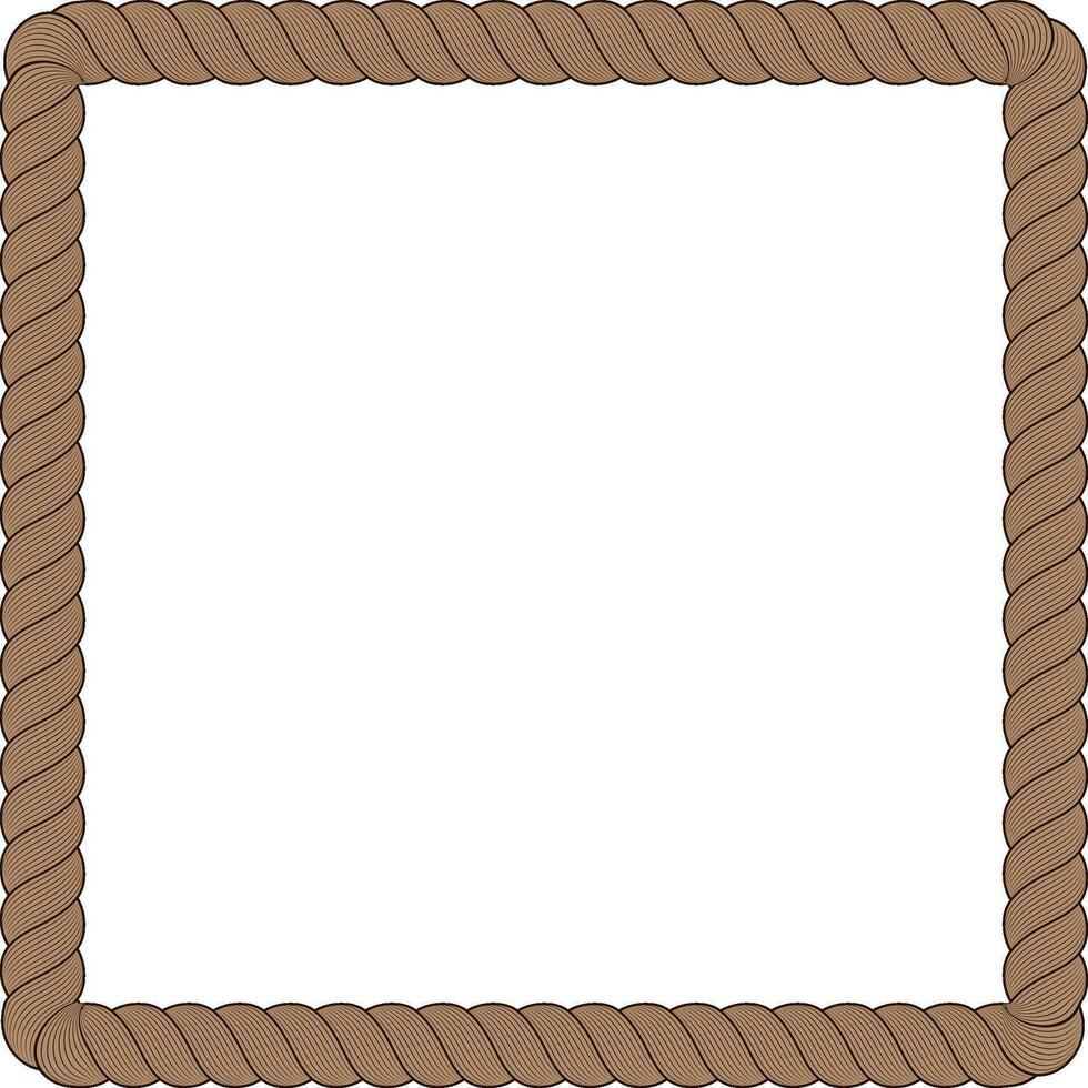 square frame rope vector