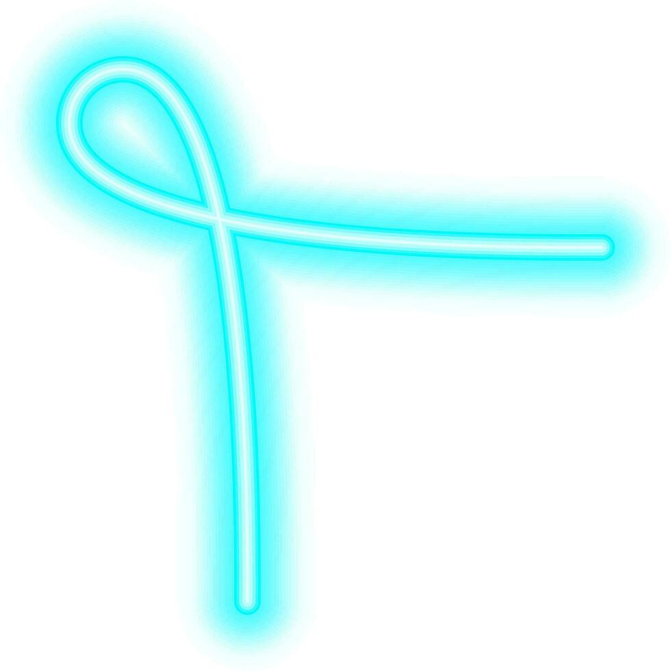 blue neon corner border vector