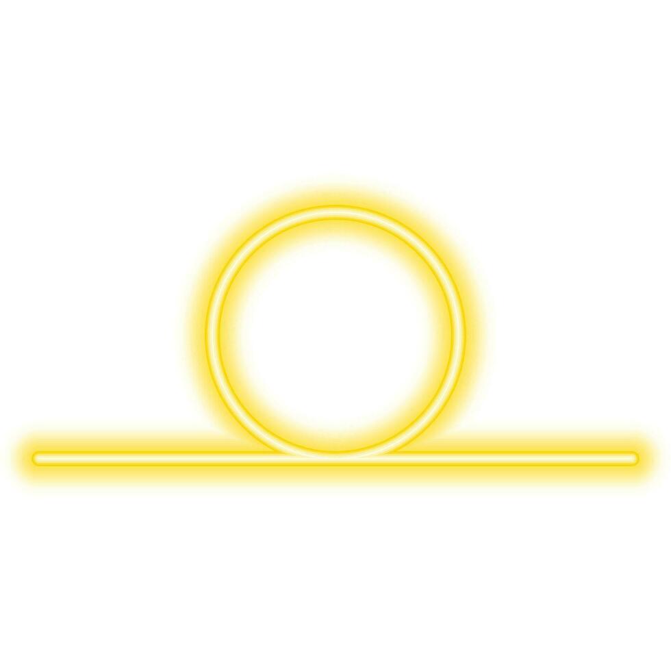 neon noose line border yellow vector