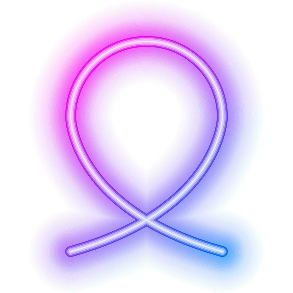 neon ribbon frame vector