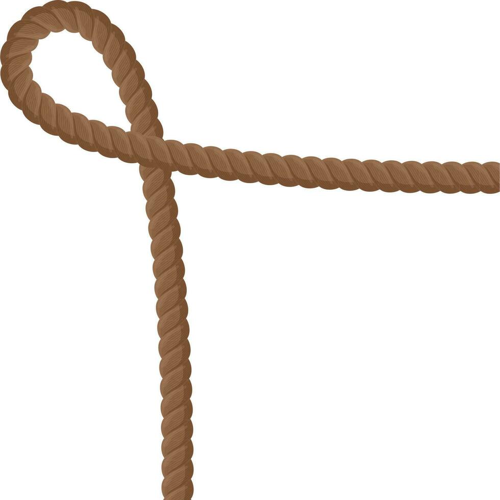 brown rope corner border vector