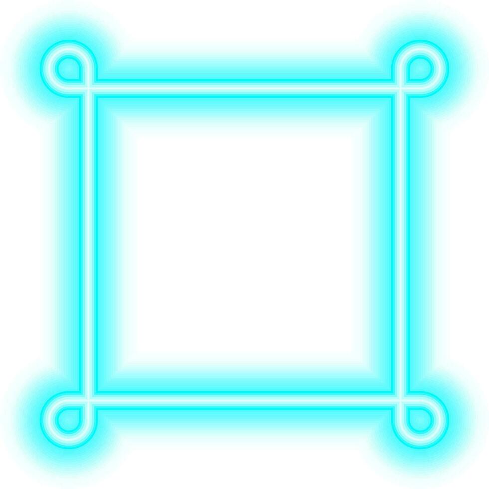 blue neon knot corner border vector