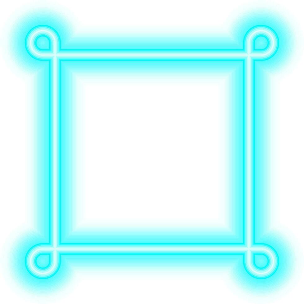 blue neon knot corner border vector