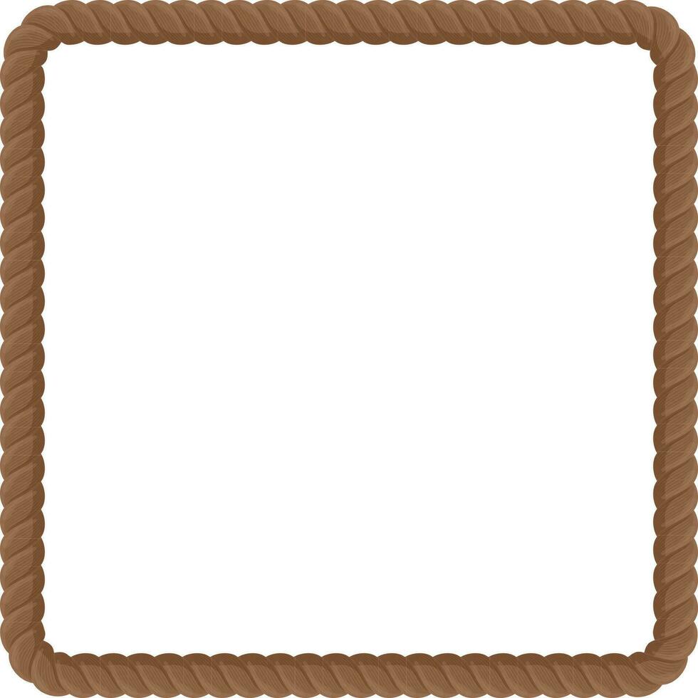 brown rope square frame vector