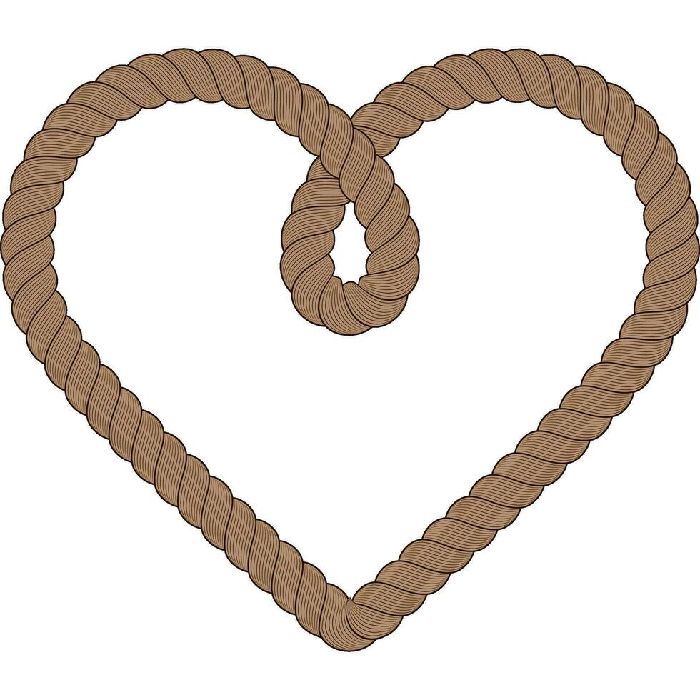 heart frame rope vector