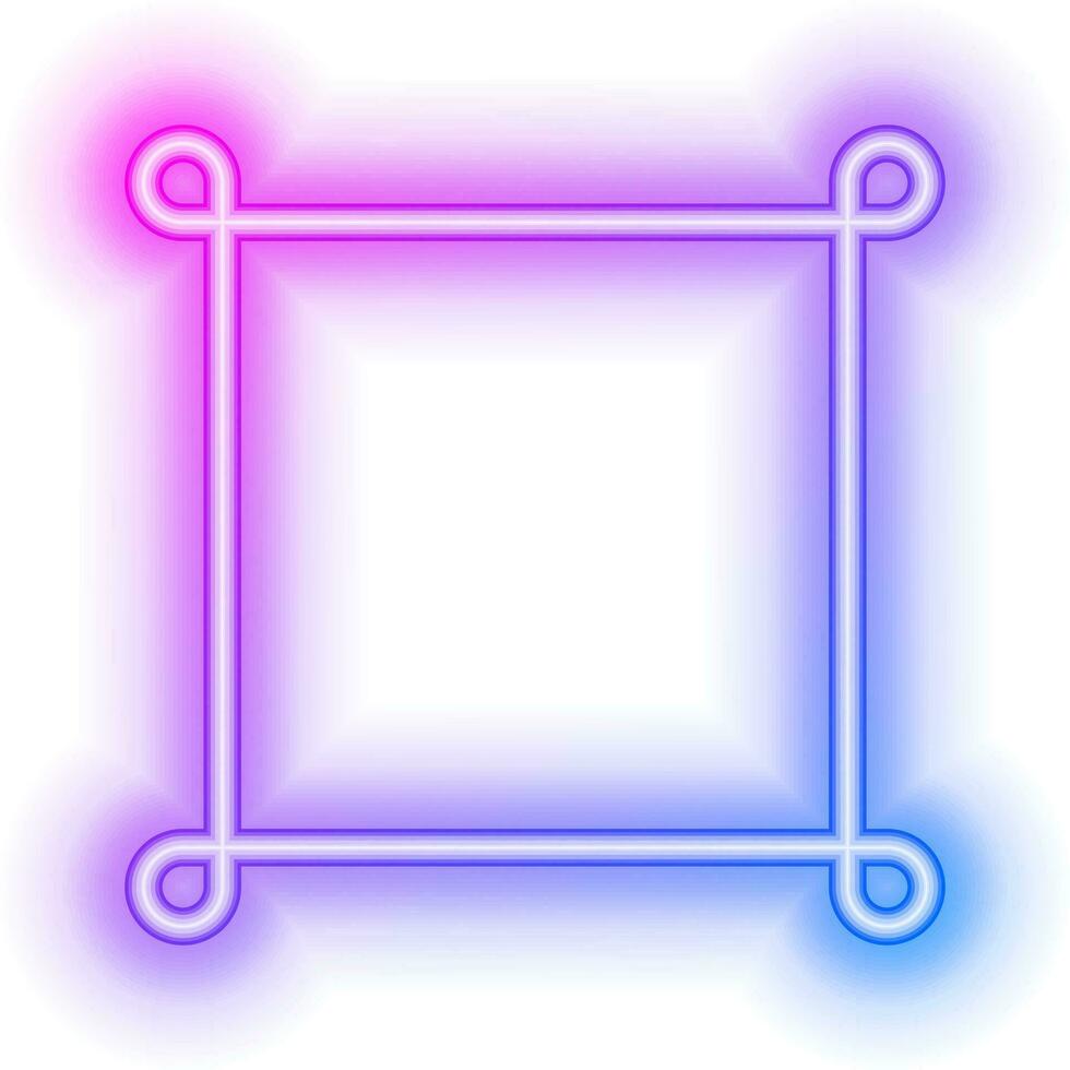 neon knot corner border vector