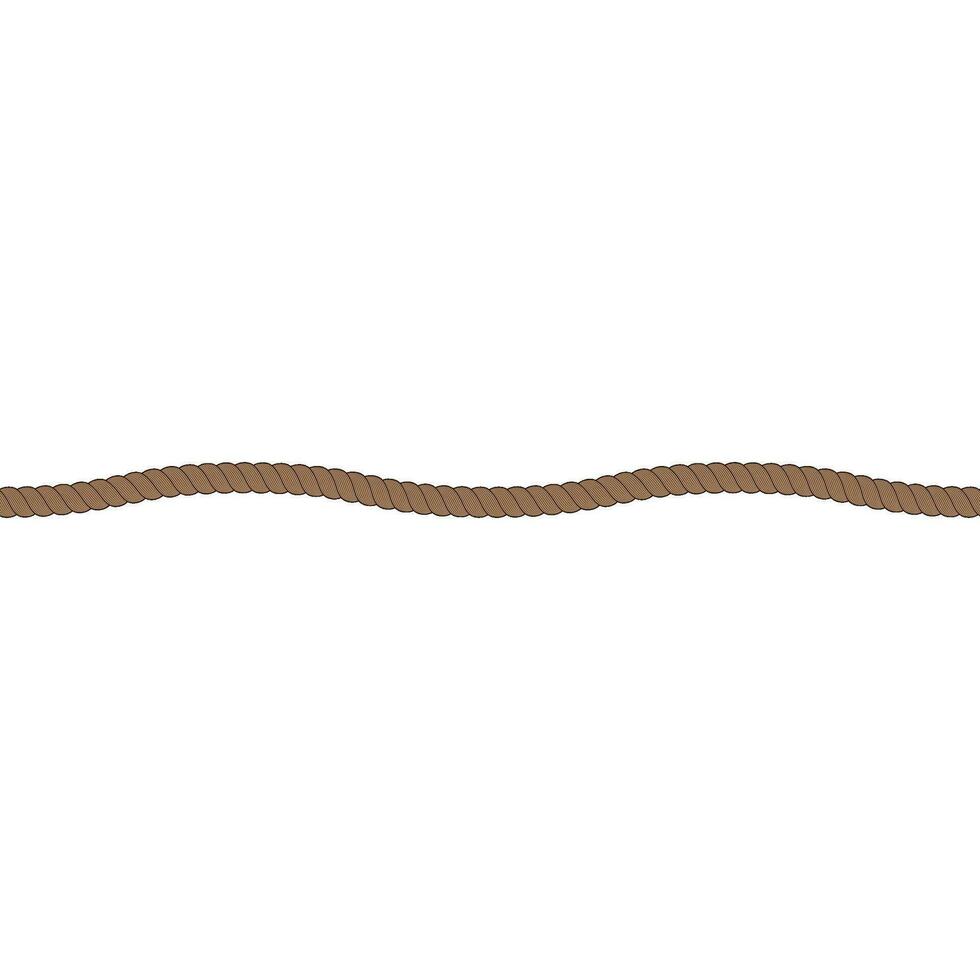 wavy line rope vector