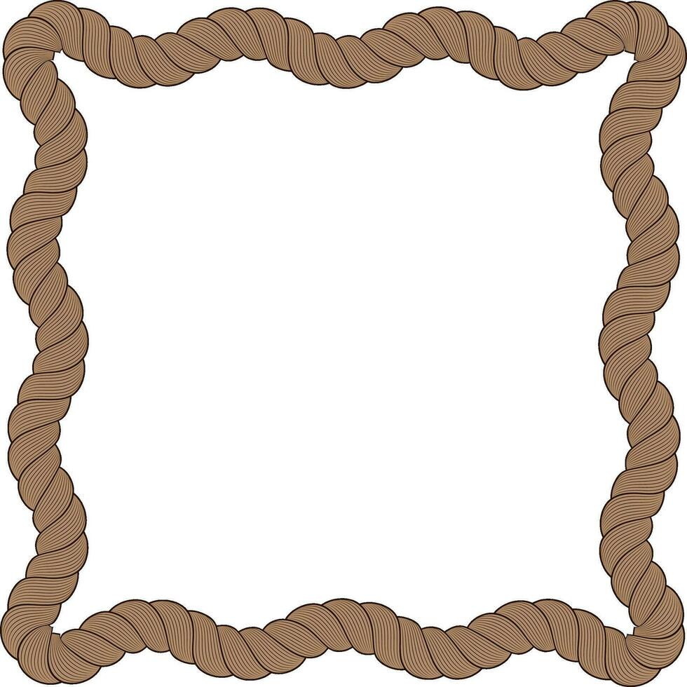 Squiggle frame rope vector