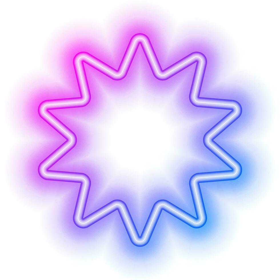 neon multi star frame vector