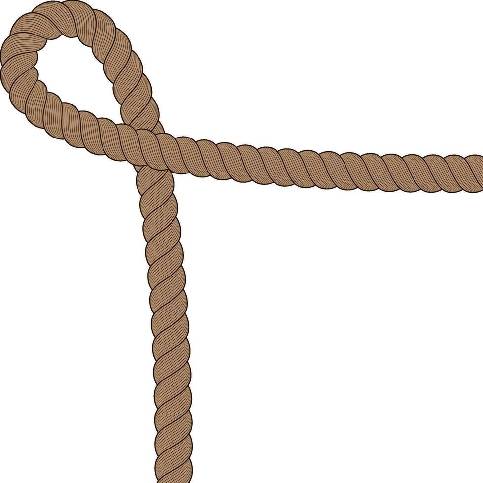 corner border rope vector
