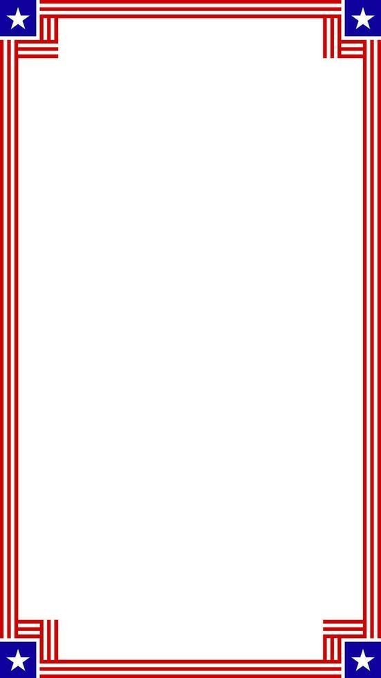 american flag frame vector