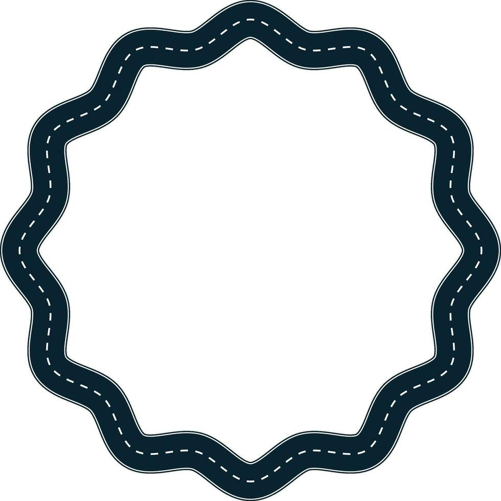 road sticker badge frame vector