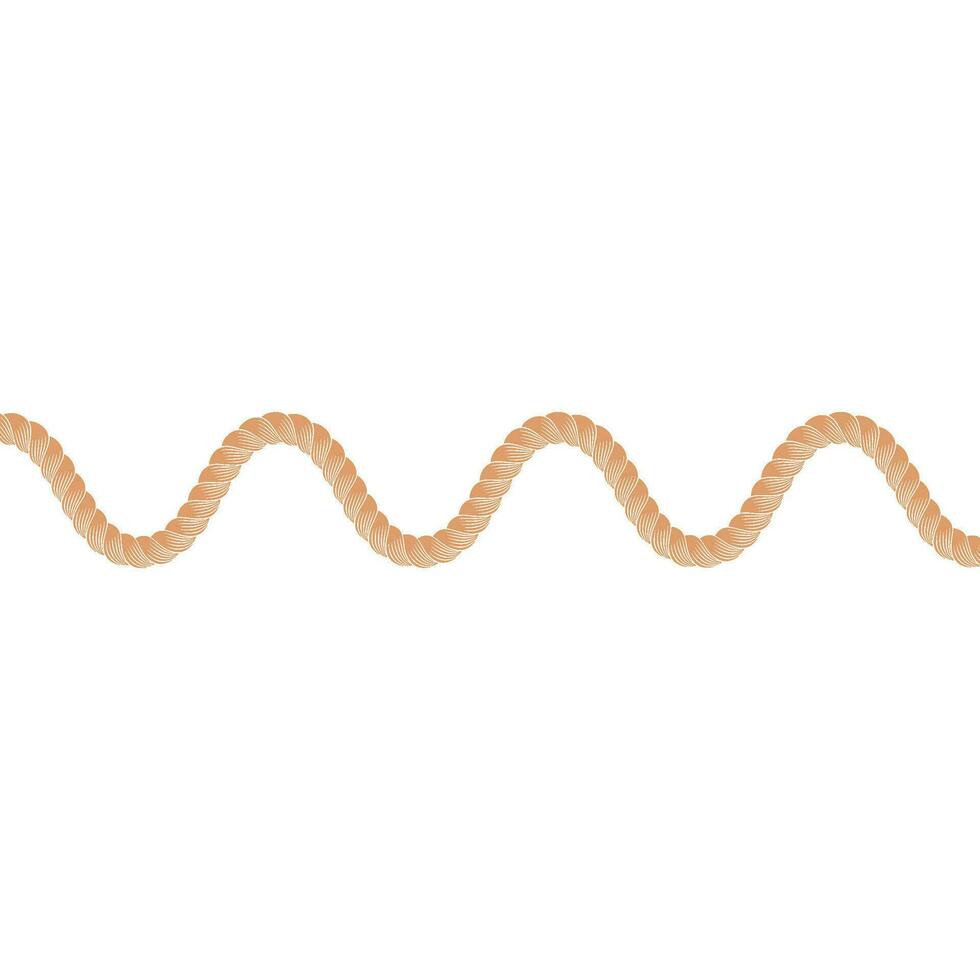 rope wavy line vector