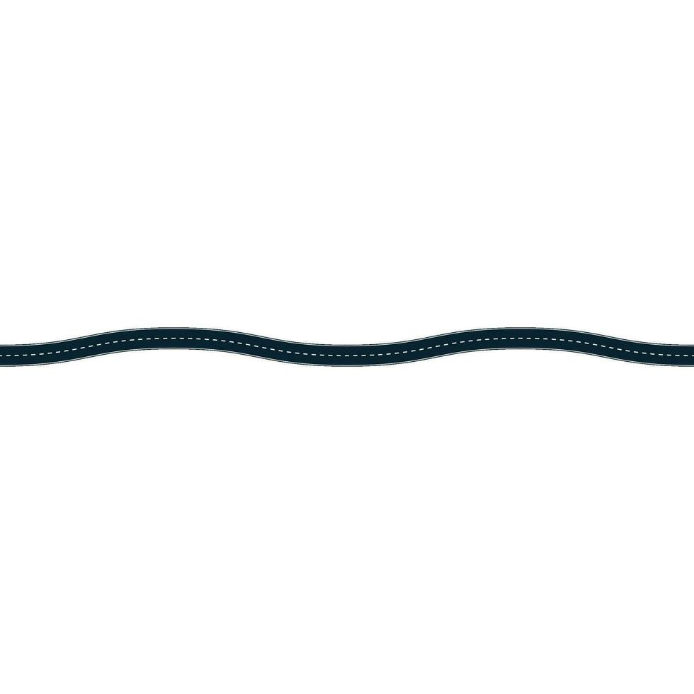 road wavy line vector