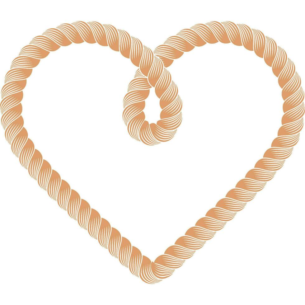 rope heart frame vector