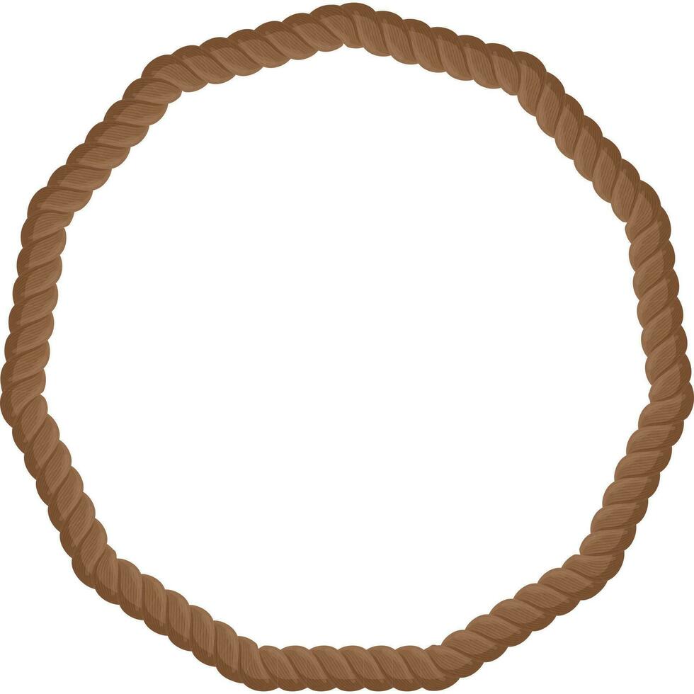 marrón cuerda redondo marco frontera vector