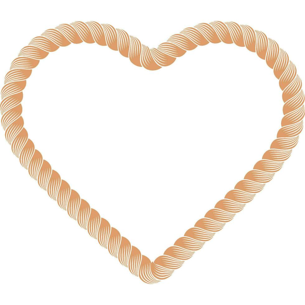 rope heart frame vector