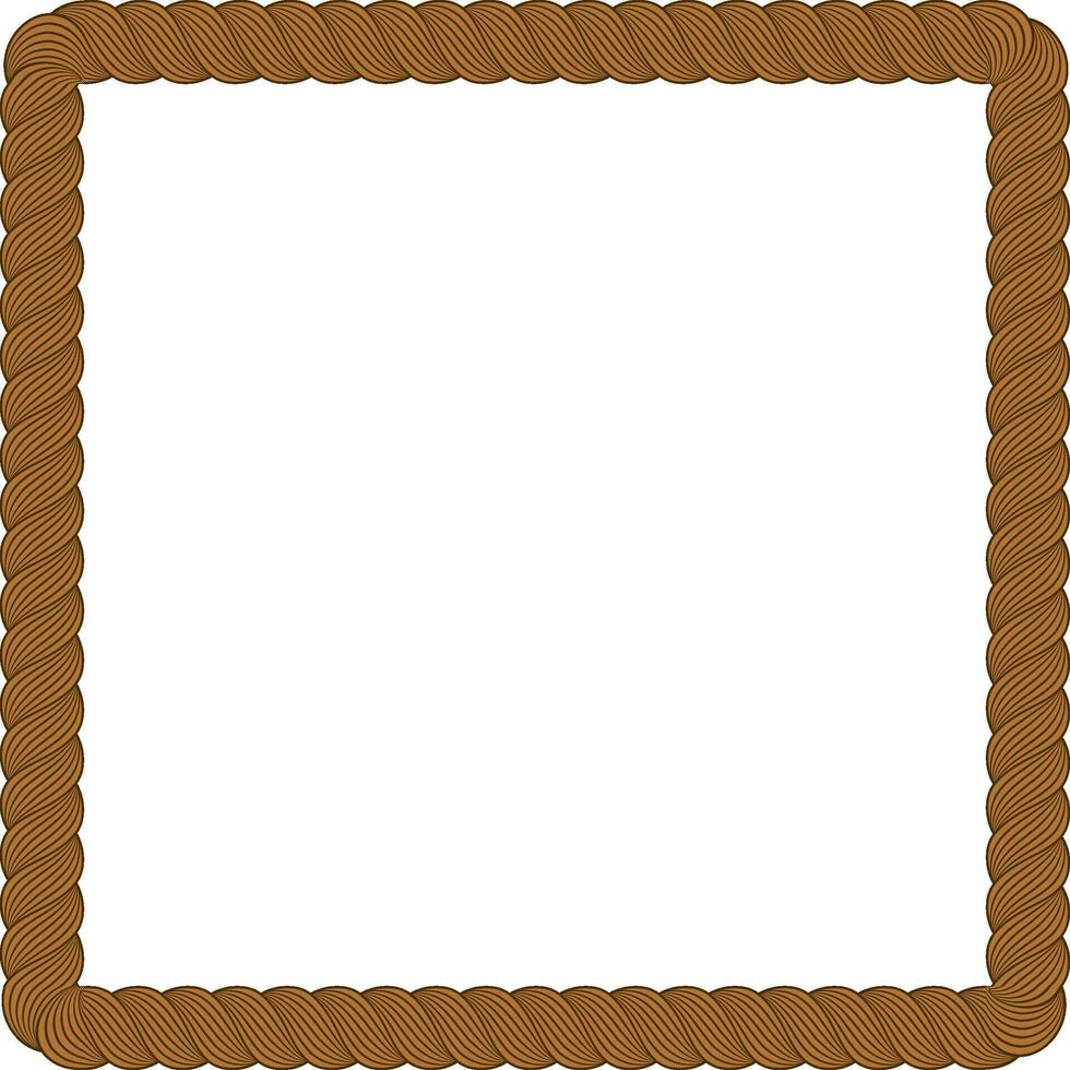 brown square frame rope vector