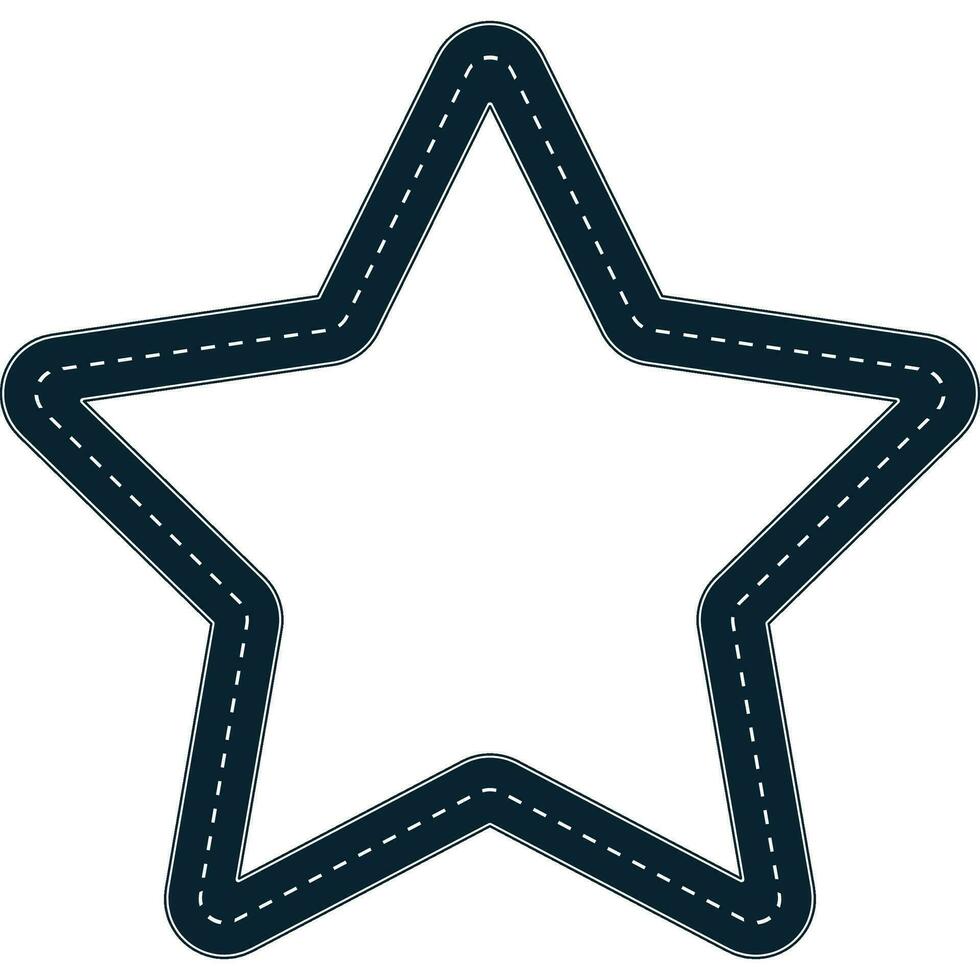 road star frame vector