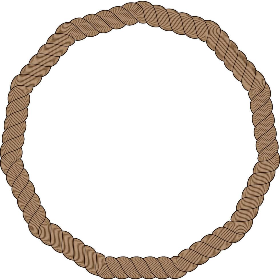 round frame border rope vector