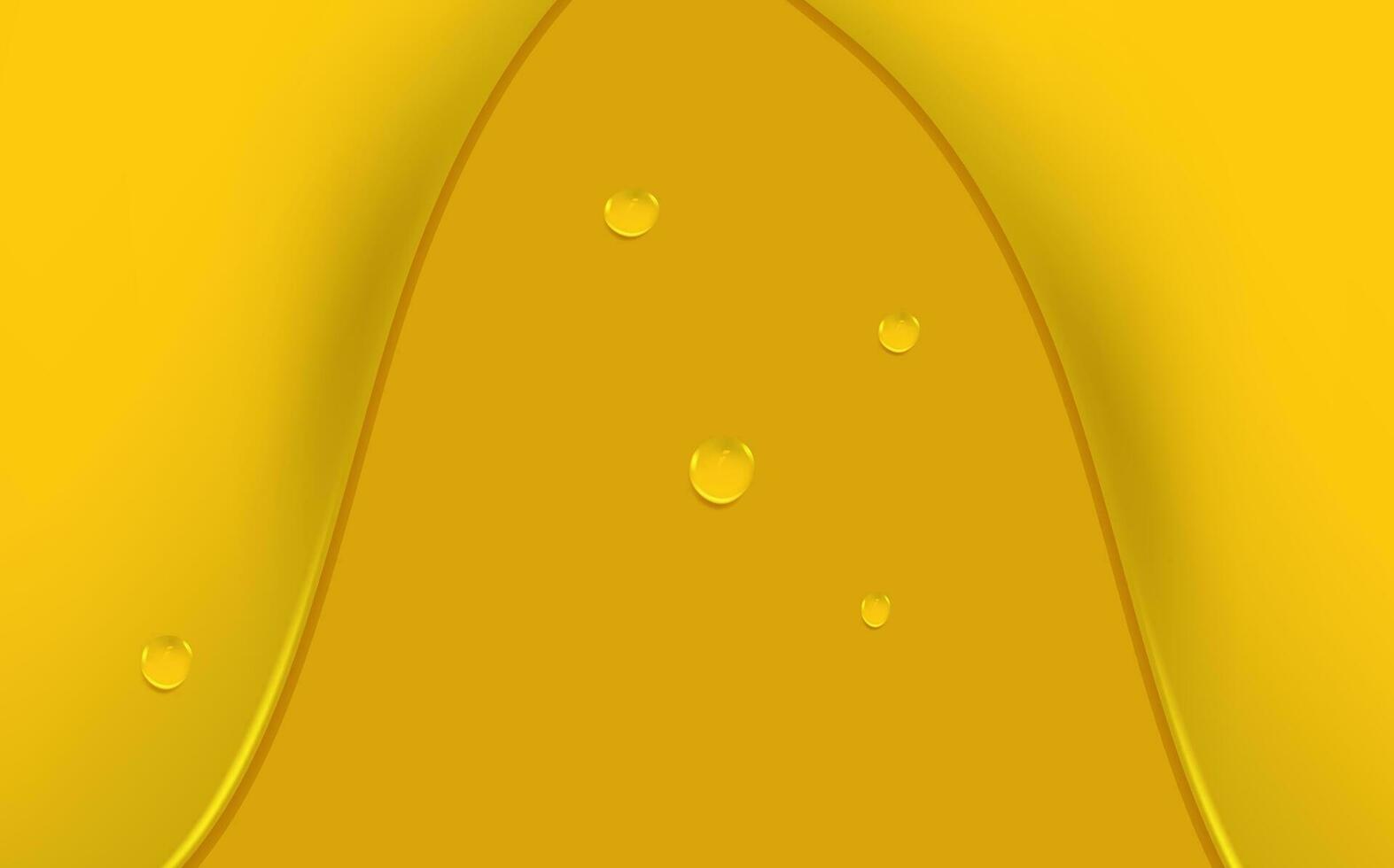 conjunto de líquido dorado gotas de agua, miel o aceite. colágeno cosmético esencia. orgánico suero o argán burbujas que cae gasolina amarillo gotita. vector