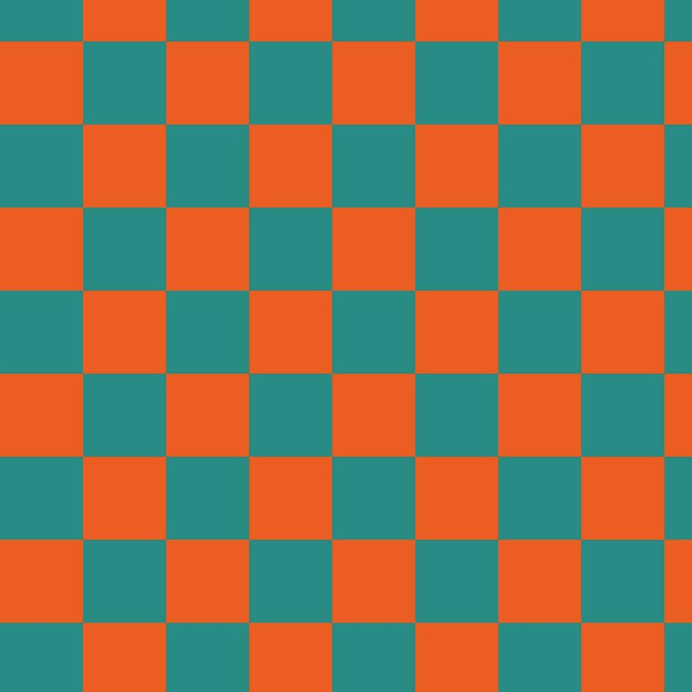 Collection of retro checkerboard backgrounds featuring vivid hues. A groovy and psychedelic chessboard backdrop inspired by the 60s and 70s. vector
