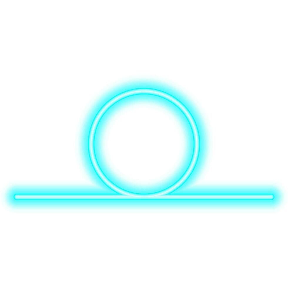 blue neon noose line border vector
