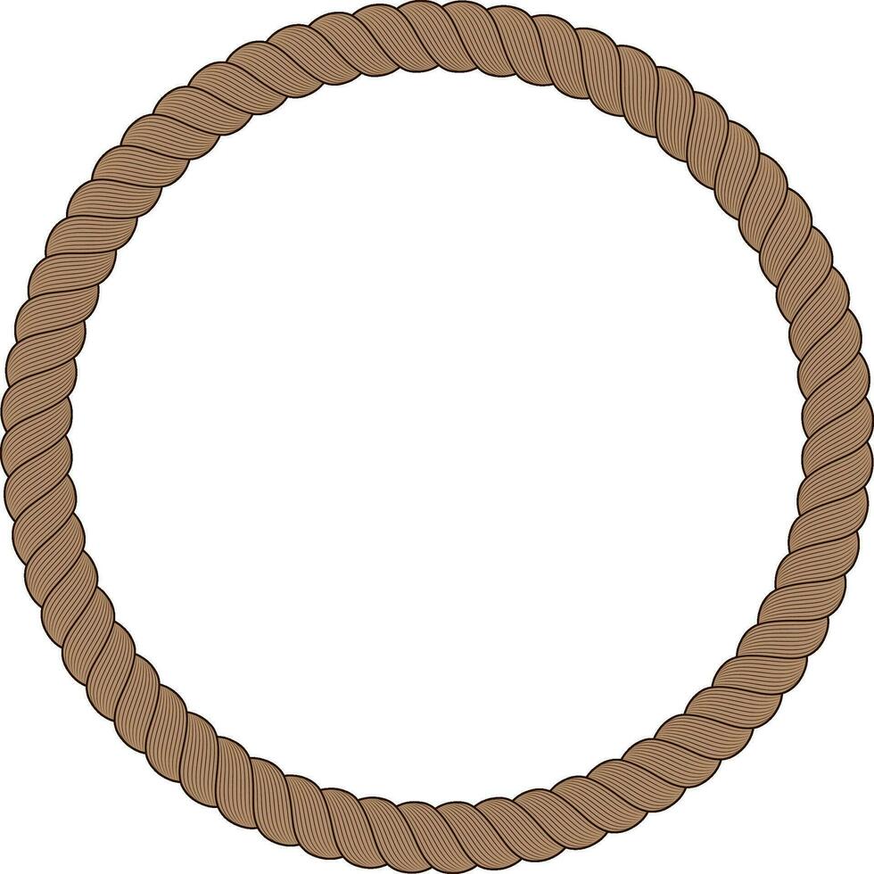 round frame border rope vector