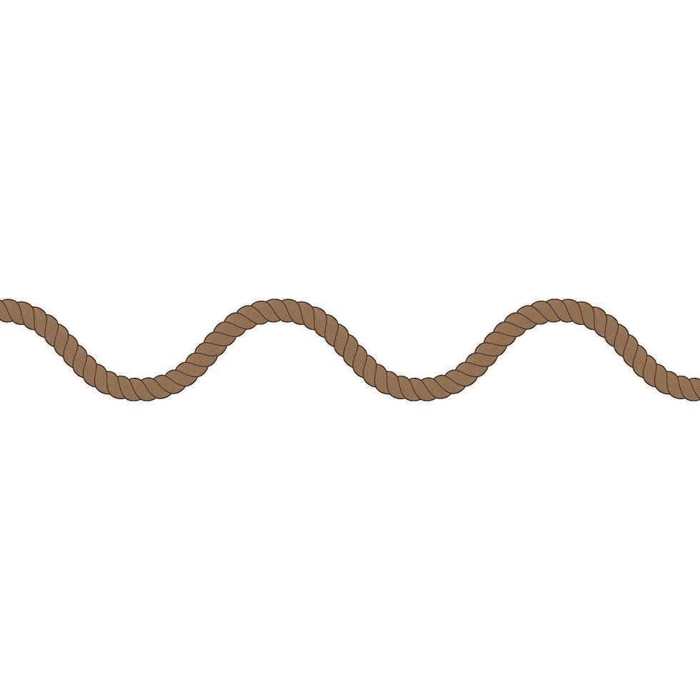 wavy line rope vector