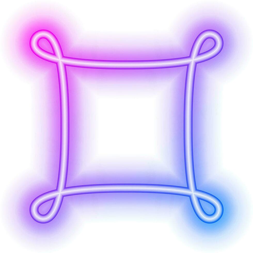 neon knot corner border vector