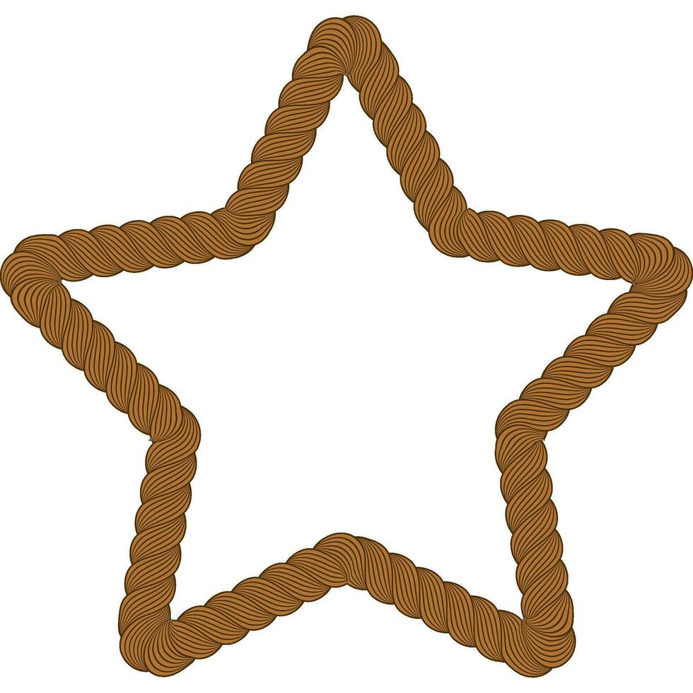 brown star frame rope vector