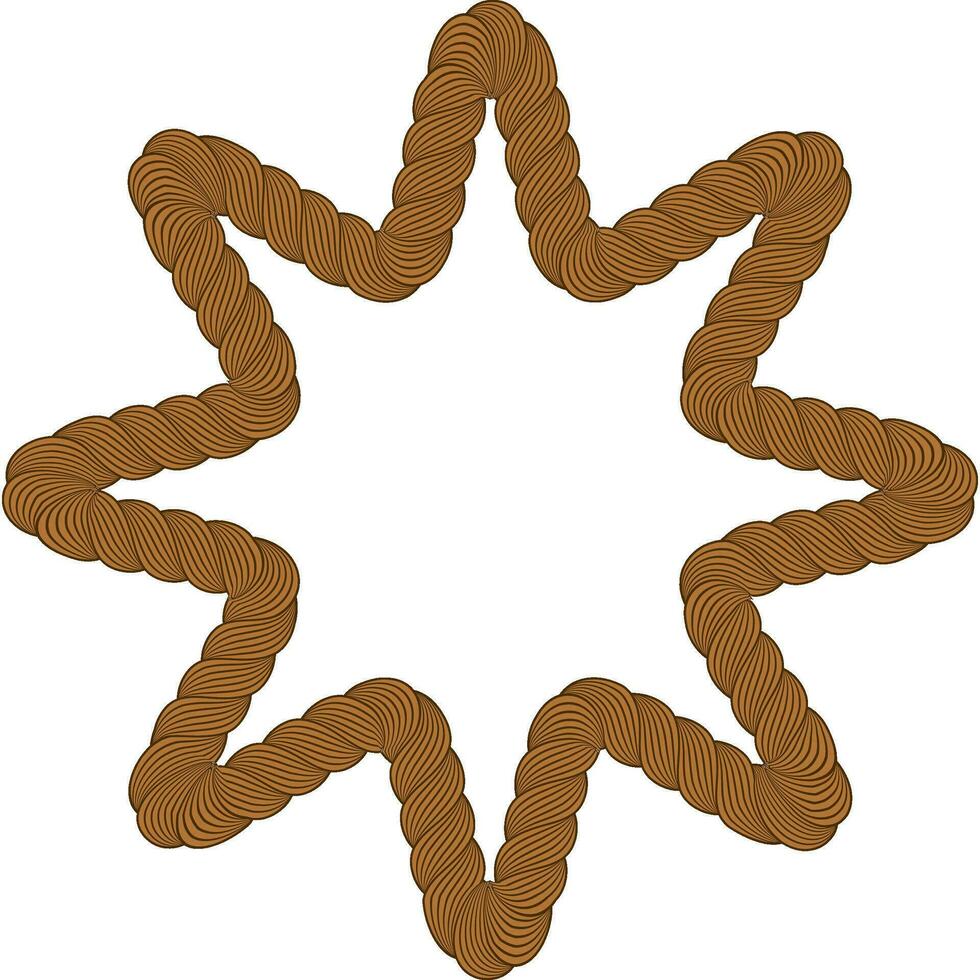 brown multi star frame rope vector