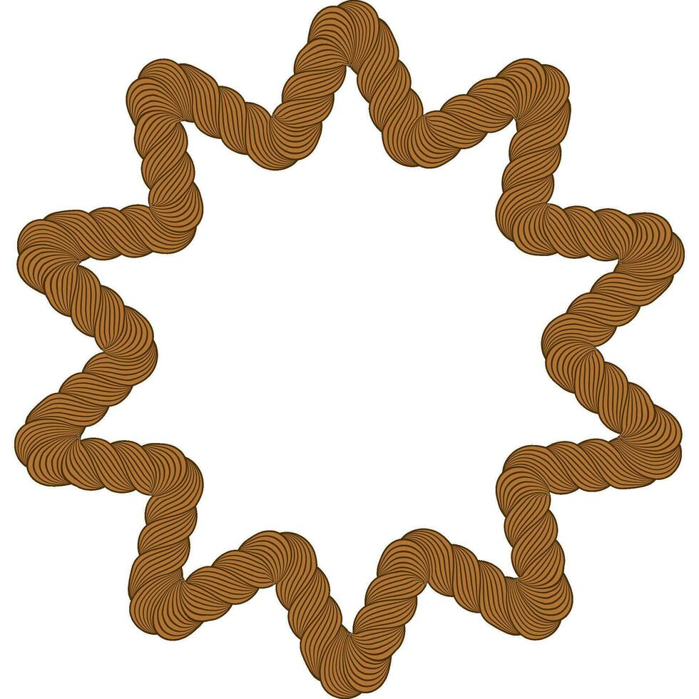 brown multi star frame rope vector