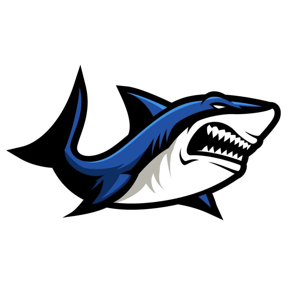 Shark Vector Illustration, Simple Style