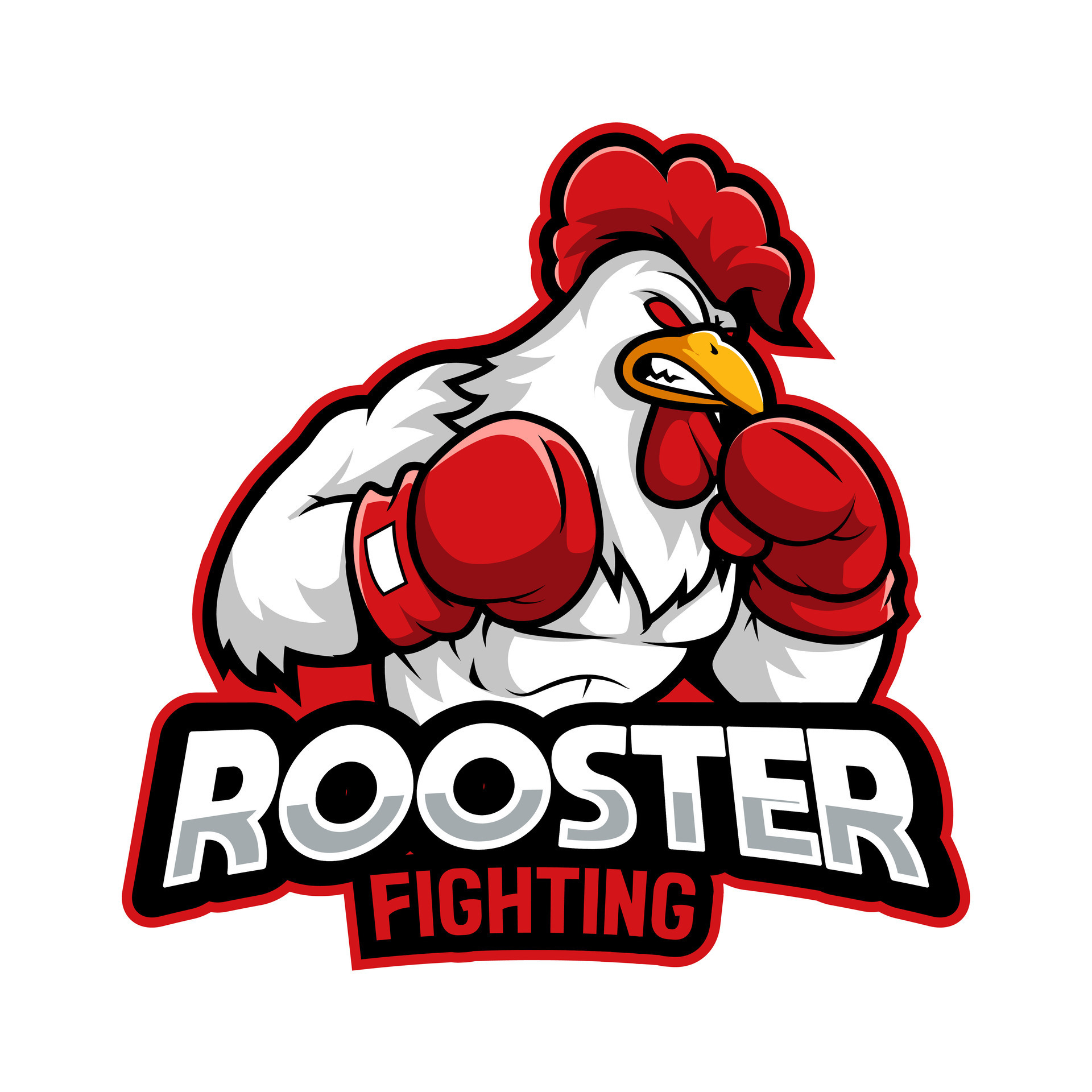 Rooster boxing esport mascot logo design 32040676 Vector Art at Vecteezy