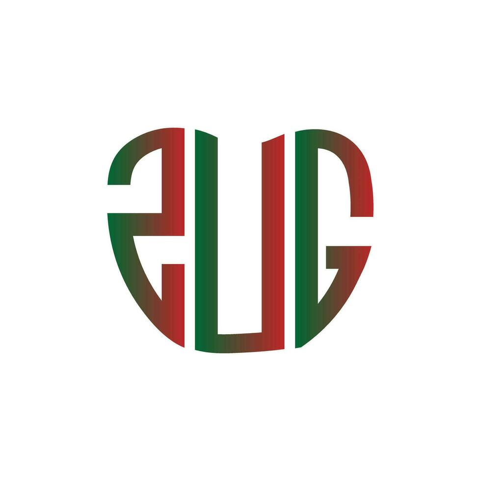 ZUG letter logo creative design. ZUG unique design. vector