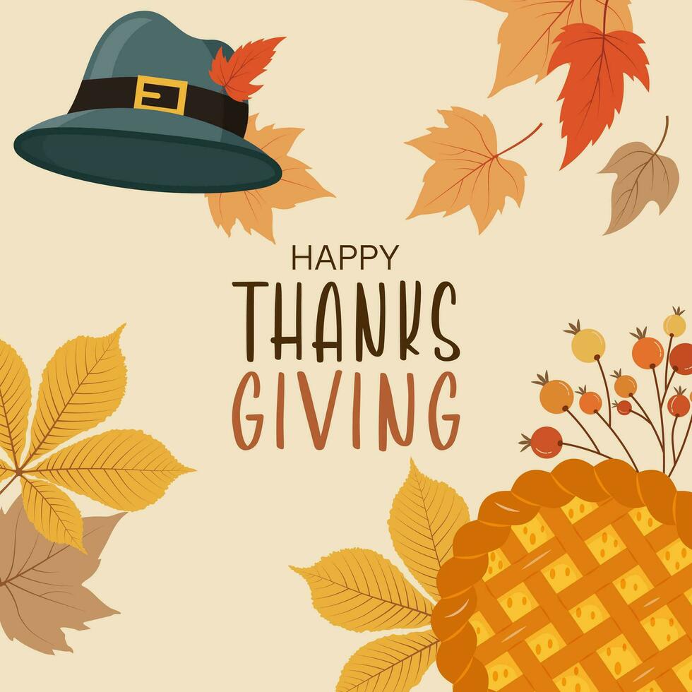 Thanksgiving background with leaves. The background is great for cards, flyers, and advertising poster templates. It is a vector illustration