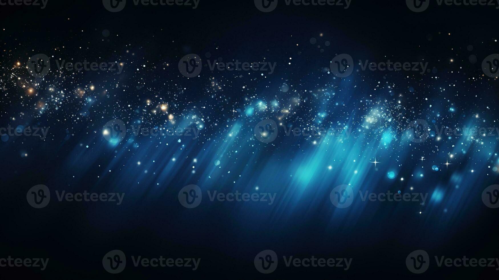 Dark Blue And Glow Particle Abstract Background AI Generated photo