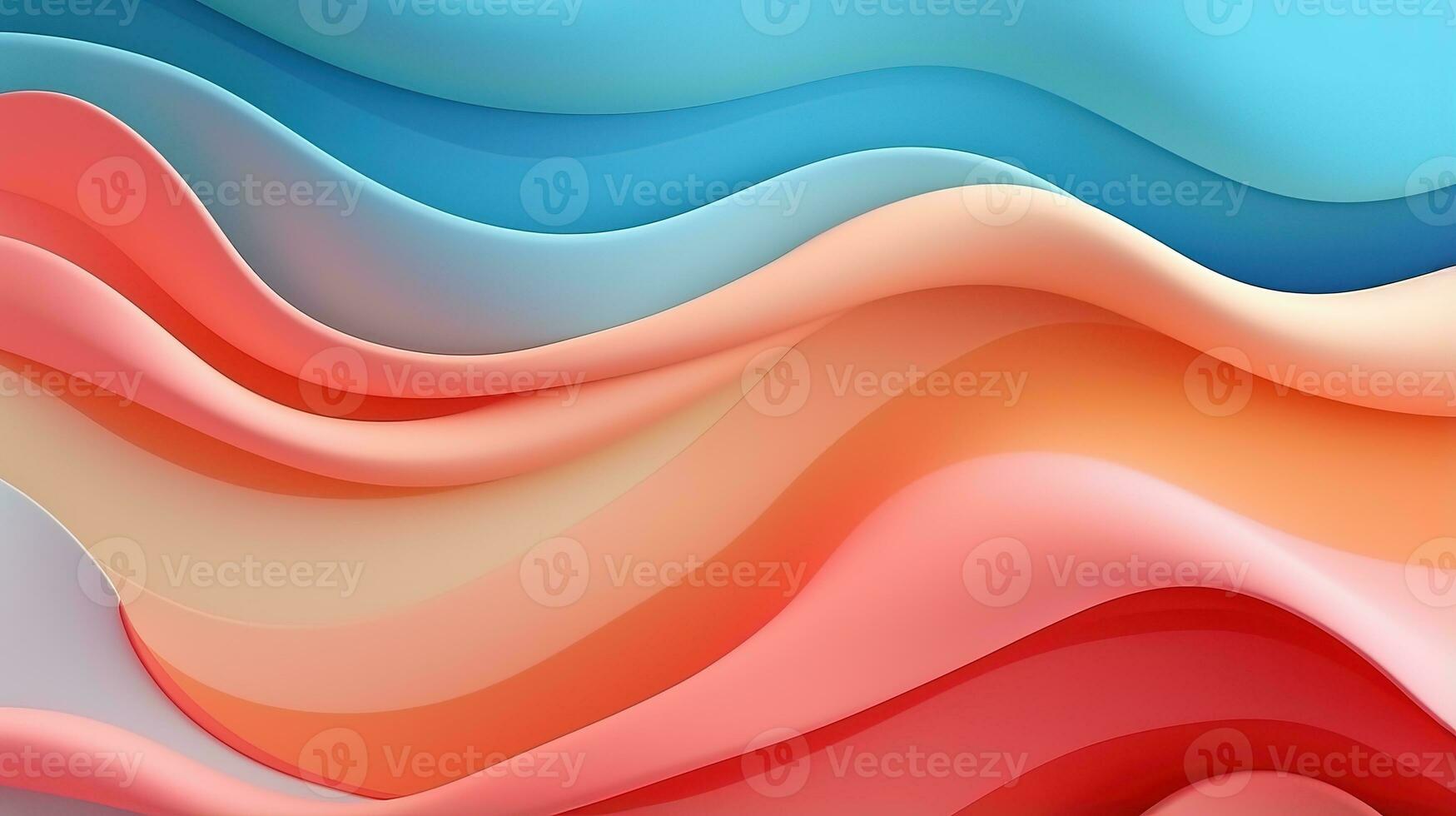 smooth wavy segments made of gossamer silk, intricate details 8K, harmonious waves, vibrant Pastel Silk Abstract Colorful Background AI Generated photo