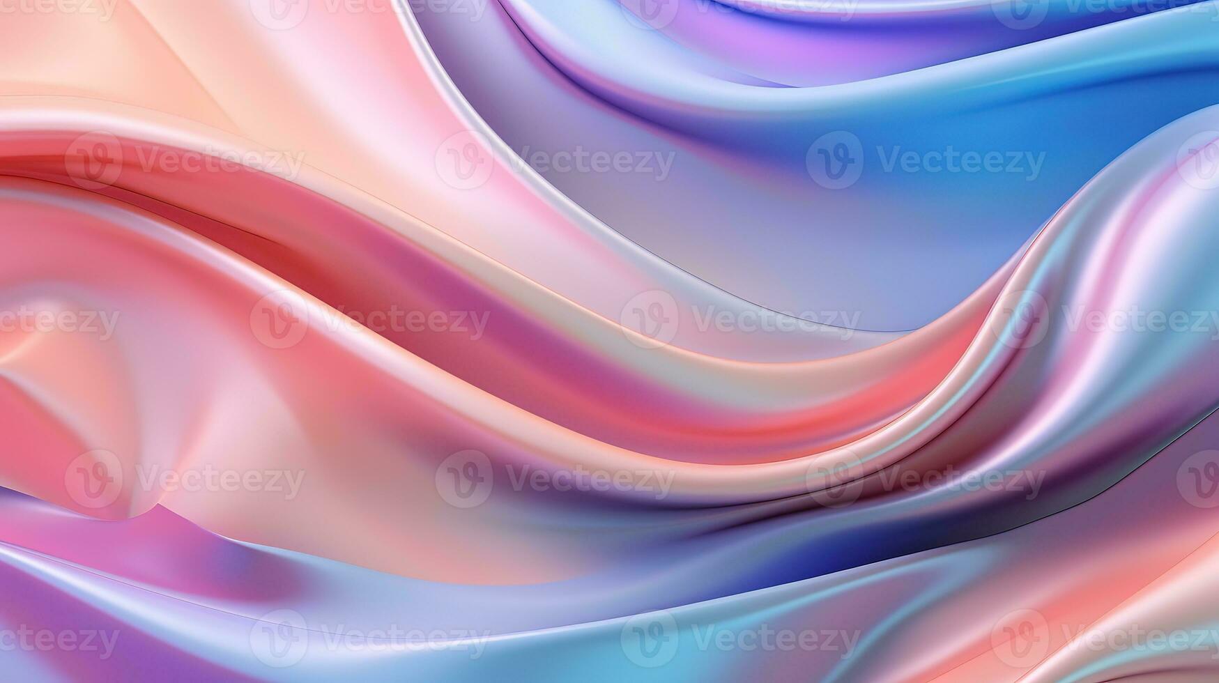 Abstract Colorful Pastel Silk Background, soft and elegant fabric with abstract waves. Luxurious satin texture in pastel colors. Perfect for artistic and romantic presentations AI Generated photo