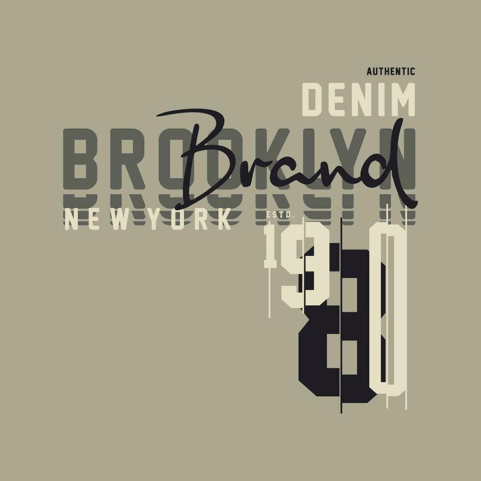 brooklyn letras tipografía vector, resumen gráfico, ilustración, para impresión t camisa vector