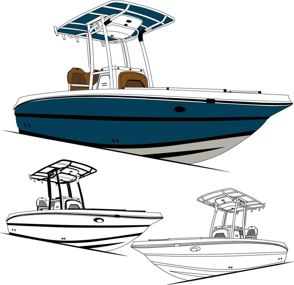 High quality Fishing boat vector for Sea Which is printable on various materials.