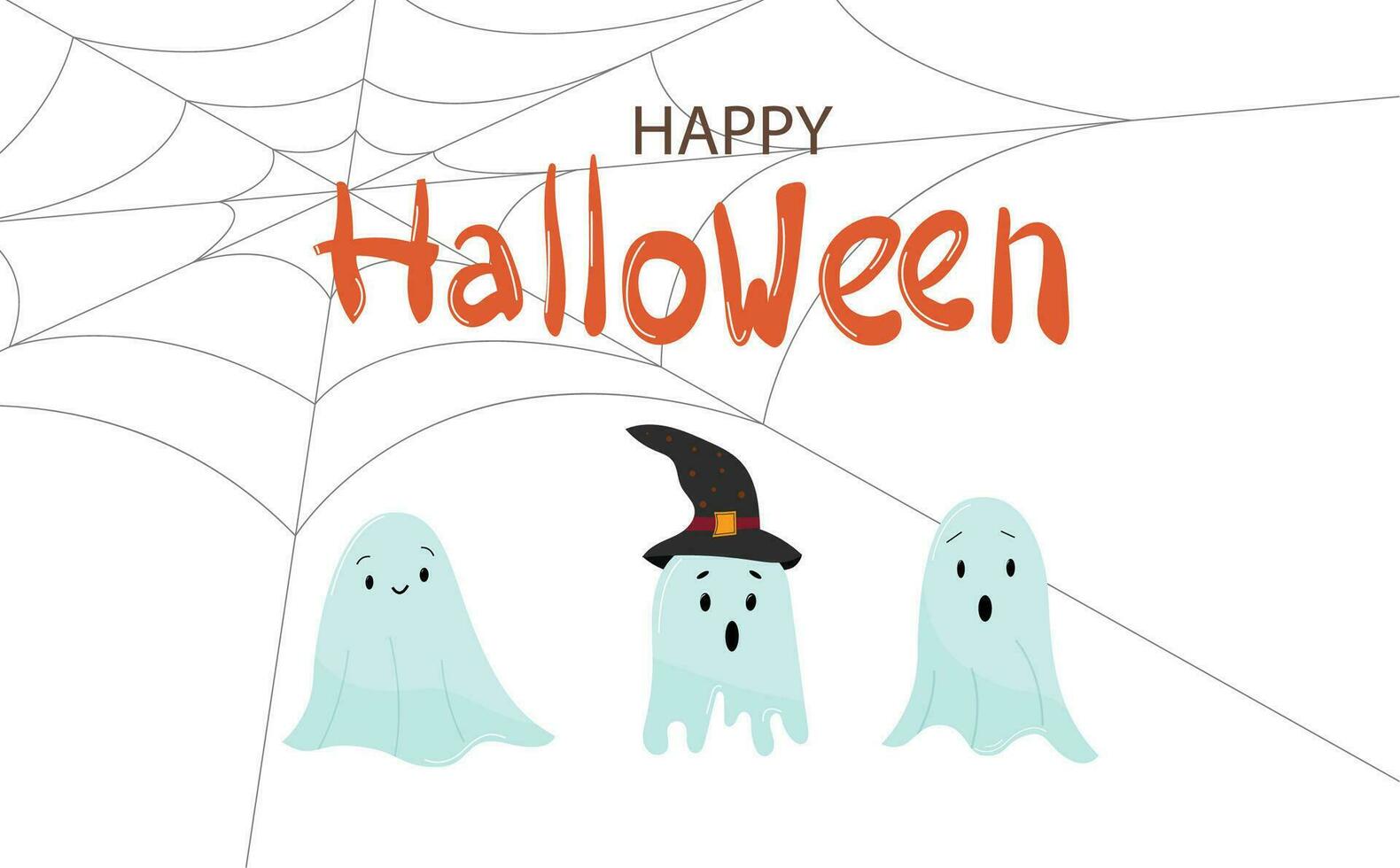 Happy halloween cute vector background