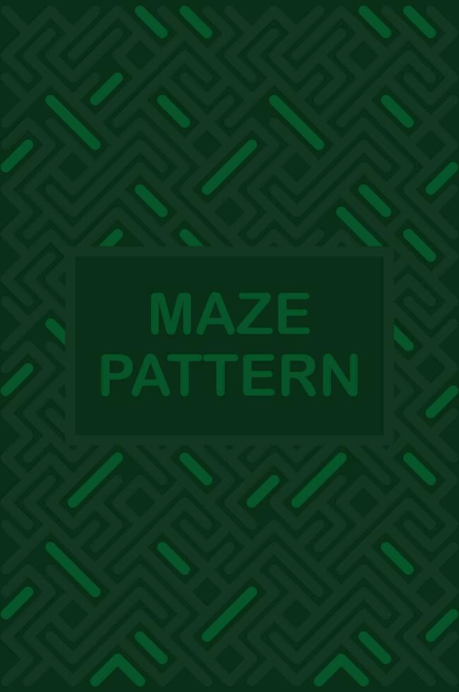 Minimalist Maze Pattern Cover Design vector