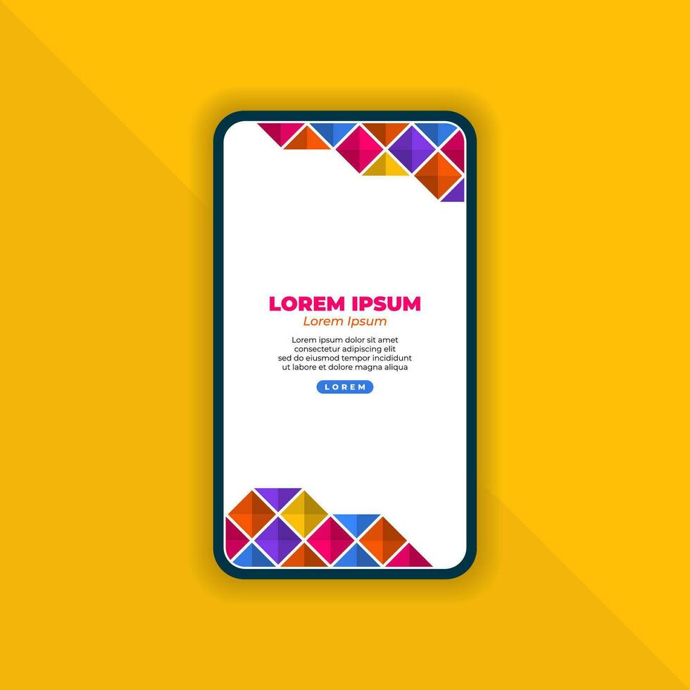 Abstract Geometric Background for Mobile Landing Page vector