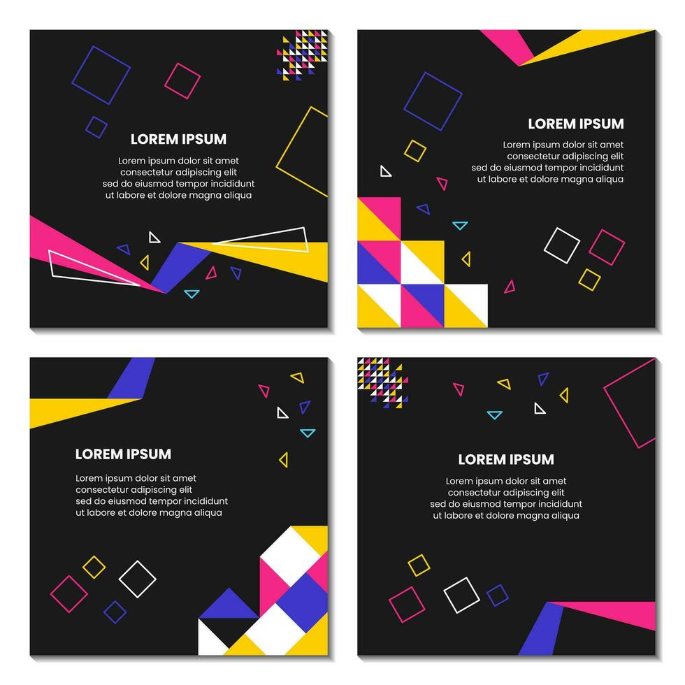 Abstract Flat Design Background Set vector