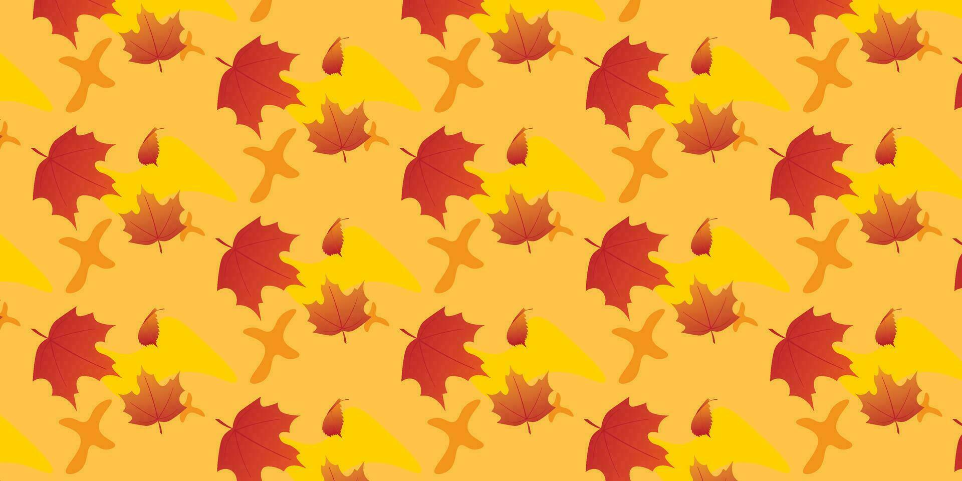 The background design with leaf patterns is suitable for the autumn theme. vector