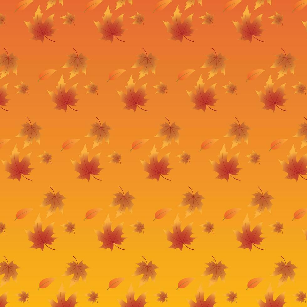 The background design with leaf patterns is suitable for the autumn theme. vector