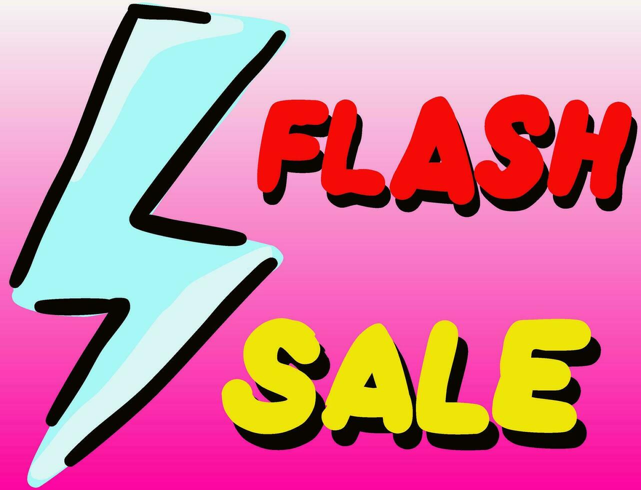 Flash Sale word with blue flash vector